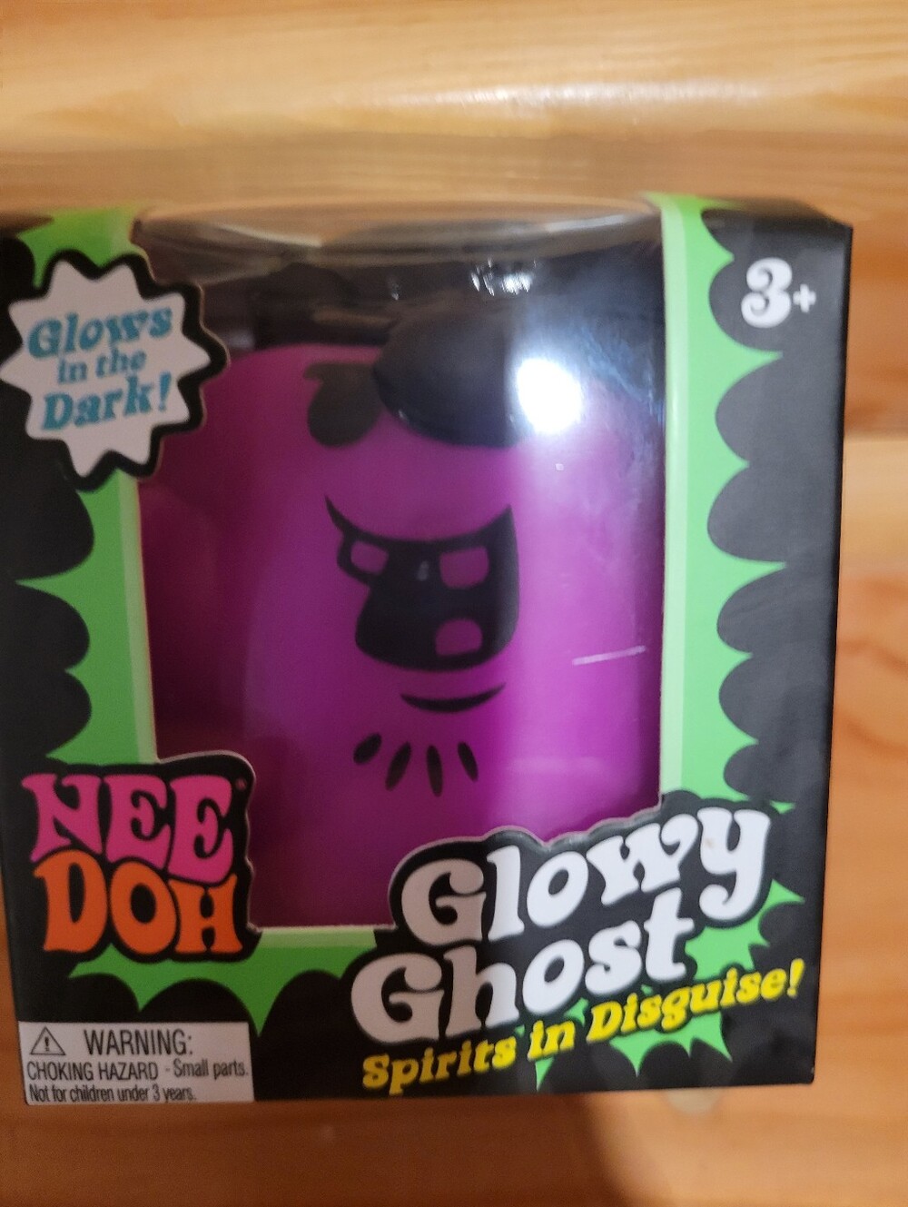 Needoh Glowy Ghost Stress Ball - Halloween -Purple